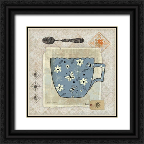 Garden Cafe IV Black Ornate Wood Framed Art Print with Double Matting by Aldrich, Belinda