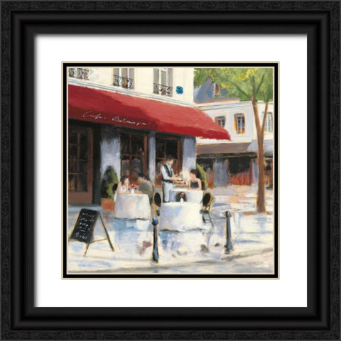 Relaxing at the Cafe I Black Ornate Wood Framed Art Print with Double Matting by Wiens, James