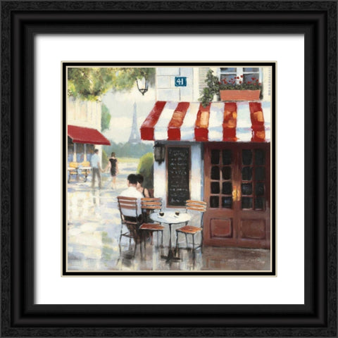 Relaxing at the Cafe II Black Ornate Wood Framed Art Print with Double Matting by Wiens, James