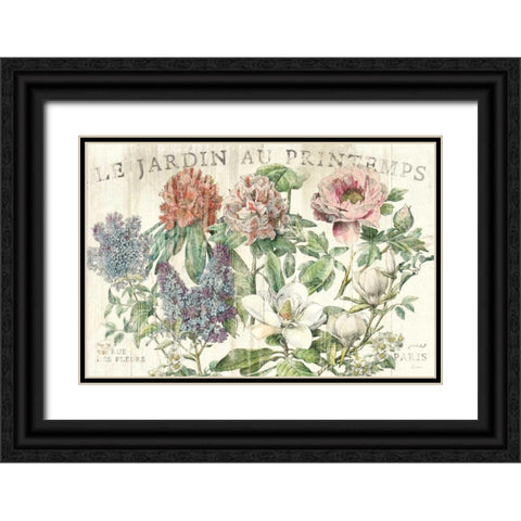 Le Jardin Printemps Black Ornate Wood Framed Art Print with Double Matting by Schlabach, Sue