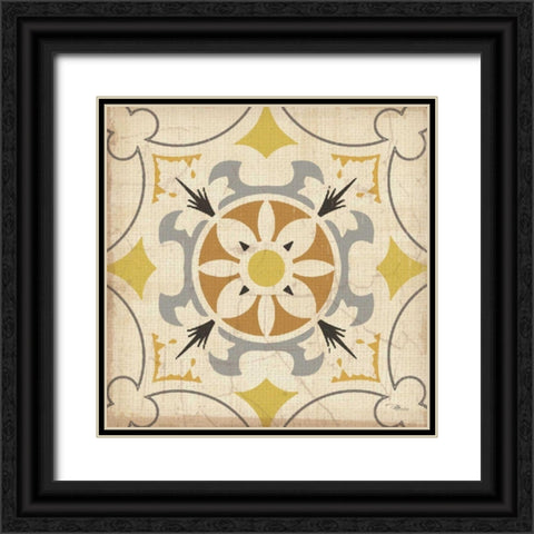Gray  Glow Square XVI Black Ornate Wood Framed Art Print with Double Matting by Pela Studio