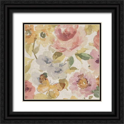 Romantic Poem II Black Ornate Wood Framed Art Print with Double Matting by Pela