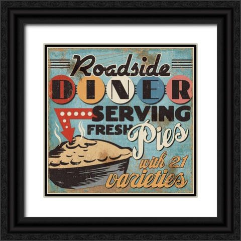 Diners and Drive Ins II Black Ornate Wood Framed Art Print with Double Matting by Pela Studio