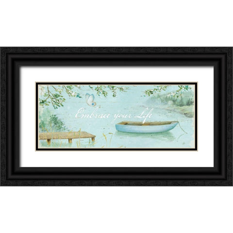Serene Moments V Black Ornate Wood Framed Art Print with Double Matting by Brissonnet, Daphne