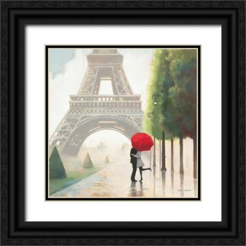 Paris Romance II Black Ornate Wood Framed Art Print with Double Matting by Fabiano, Marco