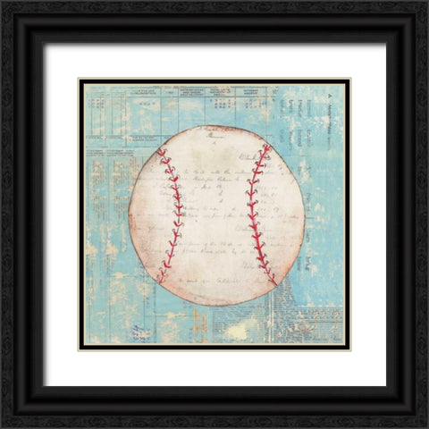 Play Ball I Black Ornate Wood Framed Art Print with Double Matting by Prahl, Courtney