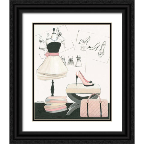 Dress Fitting I Black Ornate Wood Framed Art Print with Double Matting by Fabiano, Marco