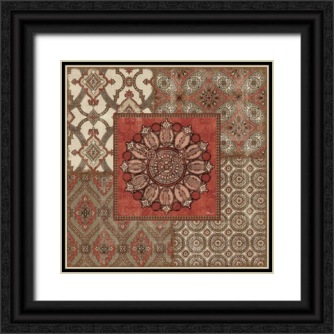 Venetian Patchwork IV Black Ornate Wood Framed Art Print with Double Matting by Pela Studio