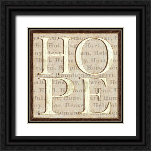 H is for Hope Black Ornate Wood Framed Art Print with Double Matting by Pela