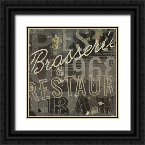 Restaurant Sign I Black Ornate Wood Framed Art Print with Double Matting by Mullan, Michael