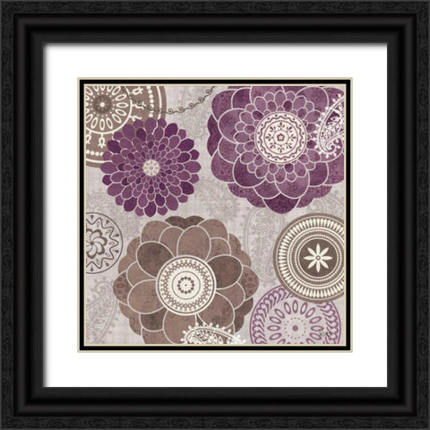 Gray Garden Melody I Black Ornate Wood Framed Art Print with Double Matting by Charron, Veronique