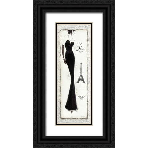 Elegance II Black Ornate Wood Framed Art Print with Double Matting by Adams, Emily