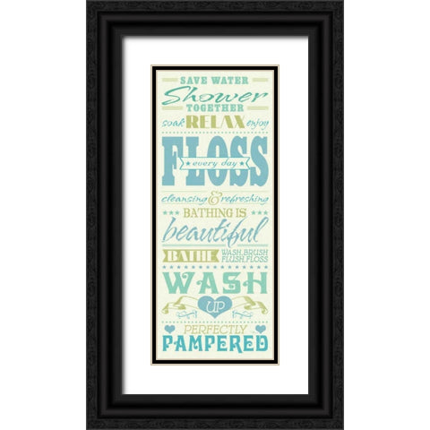 Wash Up IV Black Ornate Wood Framed Art Print with Double Matting by Pela Studio