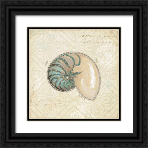 Beach Treasures III Black Ornate Wood Framed Art Print with Double Matting by Adams, Emily