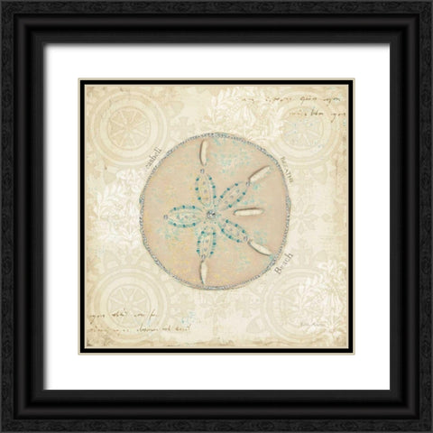 Beach Treasures IV Black Ornate Wood Framed Art Print with Double Matting by Adams, Emily