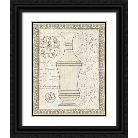 Restoration Period Urn I Black Ornate Wood Framed Art Print with Double Matting by Wild Apple Portfolio