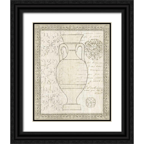 Restoration Period Urn II Black Ornate Wood Framed Art Print with Double Matting by Wild Apple Portfolio