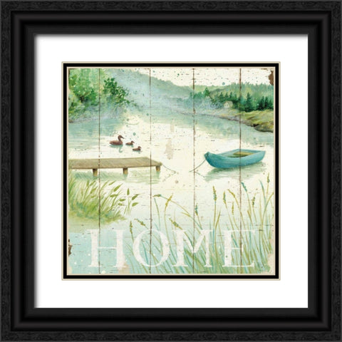 Lakeside I Black Ornate Wood Framed Art Print with Double Matting by Brissonnet, Daphne