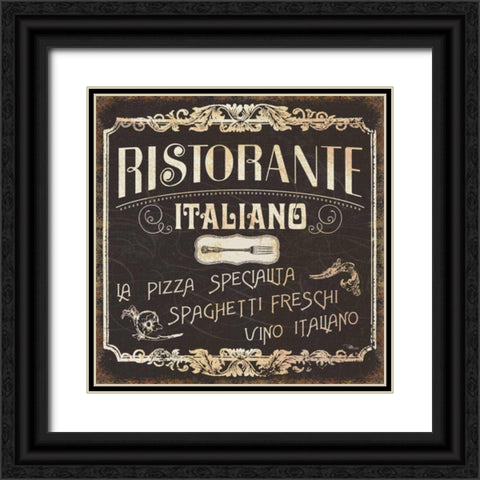 Italian Cuisine I Black Ornate Wood Framed Art Print with Double Matting by Pela Studio