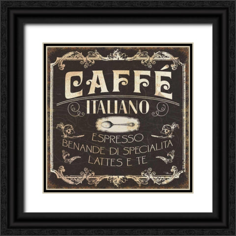 Italian Cuisine II Black Ornate Wood Framed Art Print with Double Matting by Pela Studio