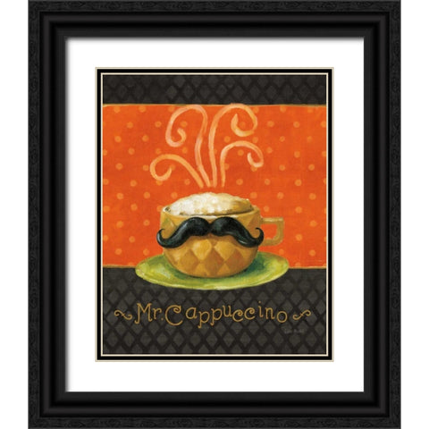 Cafe Moustache IV Black Ornate Wood Framed Art Print with Double Matting by Audit, Lisa