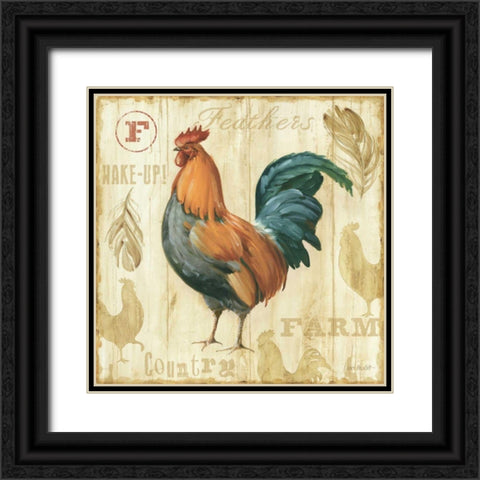 Joli Rooster IIC Black Ornate Wood Framed Art Print with Double Matting by Audit, Lisa