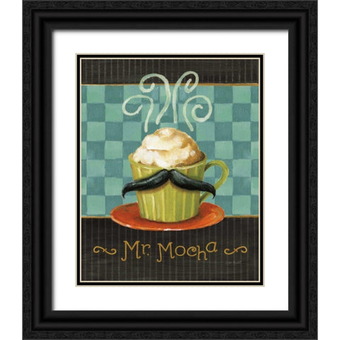Cafe Moustache V Black Ornate Wood Framed Art Print with Double Matting by Audit, Lisa