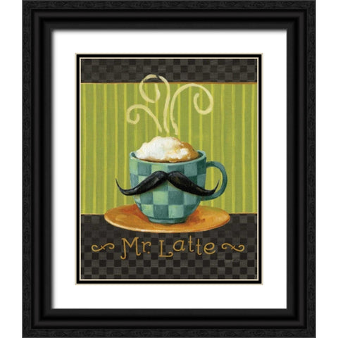 Cafe Moustache VI Black Ornate Wood Framed Art Print with Double Matting by Audit, Lisa