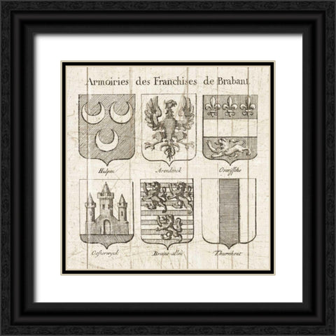 Restoration Period French Armory II Black Ornate Wood Framed Art Print with Double Matting by Wild Apple Portfolio
