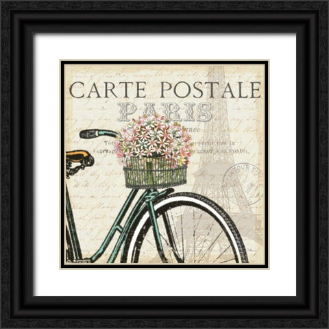 Paris Ride I Black Ornate Wood Framed Art Print with Double Matting by Pela Studio