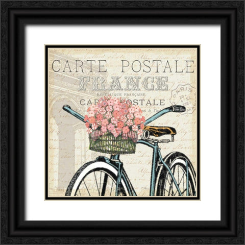 Paris Ride II Black Ornate Wood Framed Art Print with Double Matting by Pela Studio