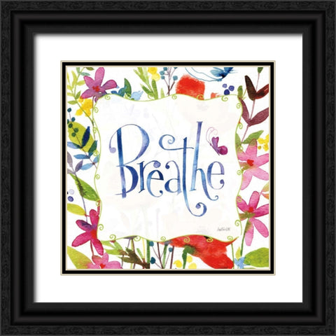 Breathe Black Ornate Wood Framed Art Print with Double Matting by Tavoletti, Anne