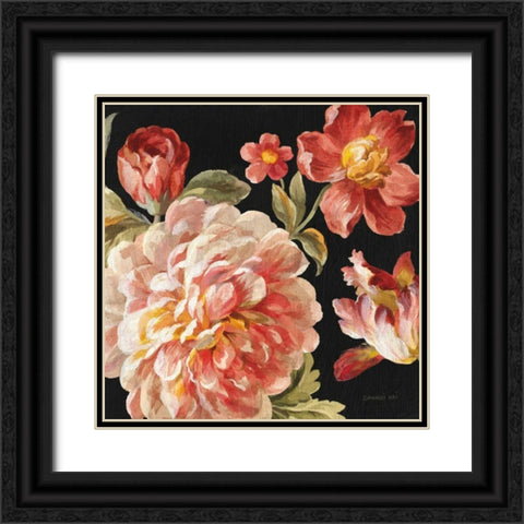 Mixed Floral IV Crop I Black Ornate Wood Framed Art Print with Double Matting by Nai, Danhui