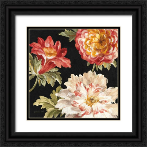 Mixed Floral IV Crop II Black Ornate Wood Framed Art Print with Double Matting by Nai, Danhui