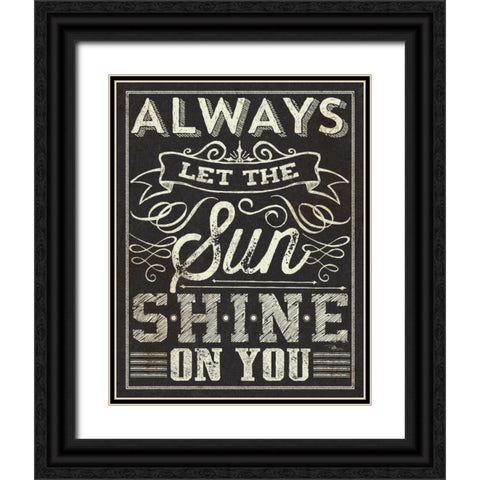 Chalk Quotes I Black Ornate Wood Framed Art Print with Double Matting by Pela Studio
