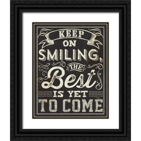Chalk Quotes II Black Ornate Wood Framed Art Print with Double Matting by Pela Studio