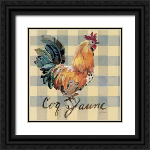 Coq Jaune Black Ornate Wood Framed Art Print with Double Matting by Hageman, Marilyn