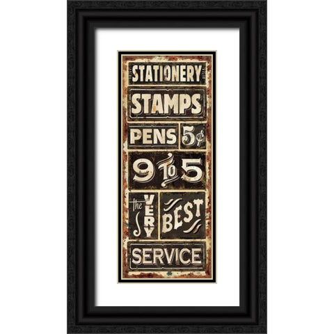 Nine to Five I Black Ornate Wood Framed Art Print with Double Matting by Pela Studio