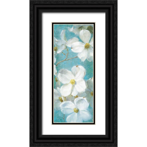 Indiness Blossom Panel Vintage II Black Ornate Wood Framed Art Print with Double Matting by Nai, Danhui