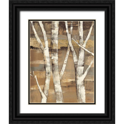 Wandering Through the Birches I Black Ornate Wood Framed Art Print with Double Matting by Hristova, Albena