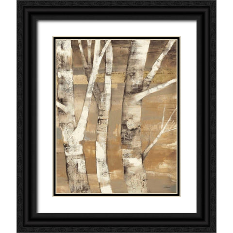 Wandering Through the Birches II Black Ornate Wood Framed Art Print with Double Matting by Hristova, Albena