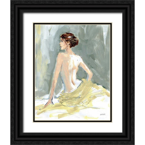 Nude II Black Ornate Wood Framed Art Print with Double Matting by Tavoletti, Anne