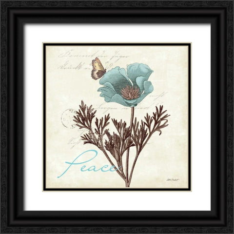 Touch of Blue IPeace Black Ornate Wood Framed Art Print with Double Matting by Pertiet, Katie