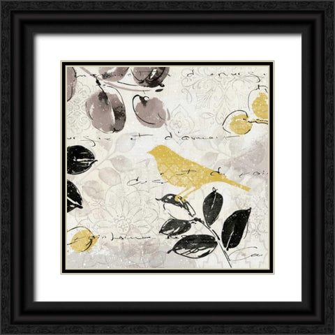 Plume and Motif II Black Ornate Wood Framed Art Print with Double Matting by ERR, Pela
