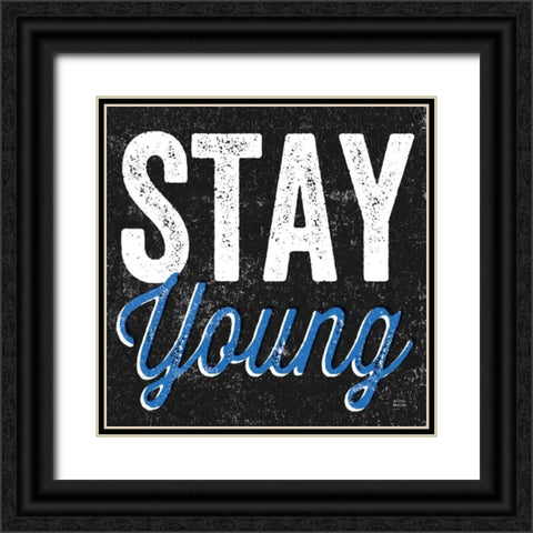 Stay Young Black Ornate Wood Framed Art Print with Double Matting by Mullan, Michael