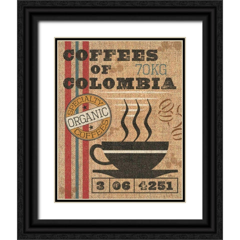 Coffee Sack I Black Ornate Wood Framed Art Print with Double Matting by Pela Studio