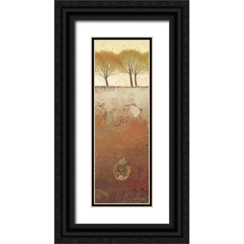 Field and Forest Panel II Black Ornate Wood Framed Art Print with Double Matting by Wiens, James