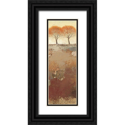 Field and Forest Panel III Black Ornate Wood Framed Art Print with Double Matting by Wiens, James