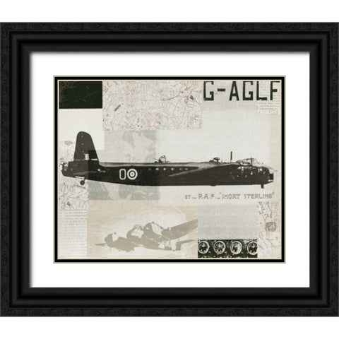 Wings Collage I Black Ornate Wood Framed Art Print with Double Matting by Wild Apple Portfolio