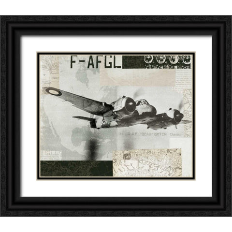 Wings Collage III Black Ornate Wood Framed Art Print with Double Matting by Wild Apple Portfolio